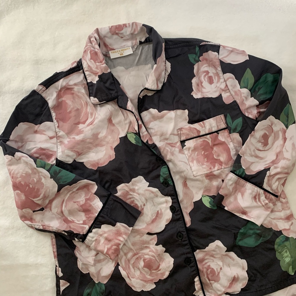 Emily & Meritt Bed of Roses pajama set PBteen